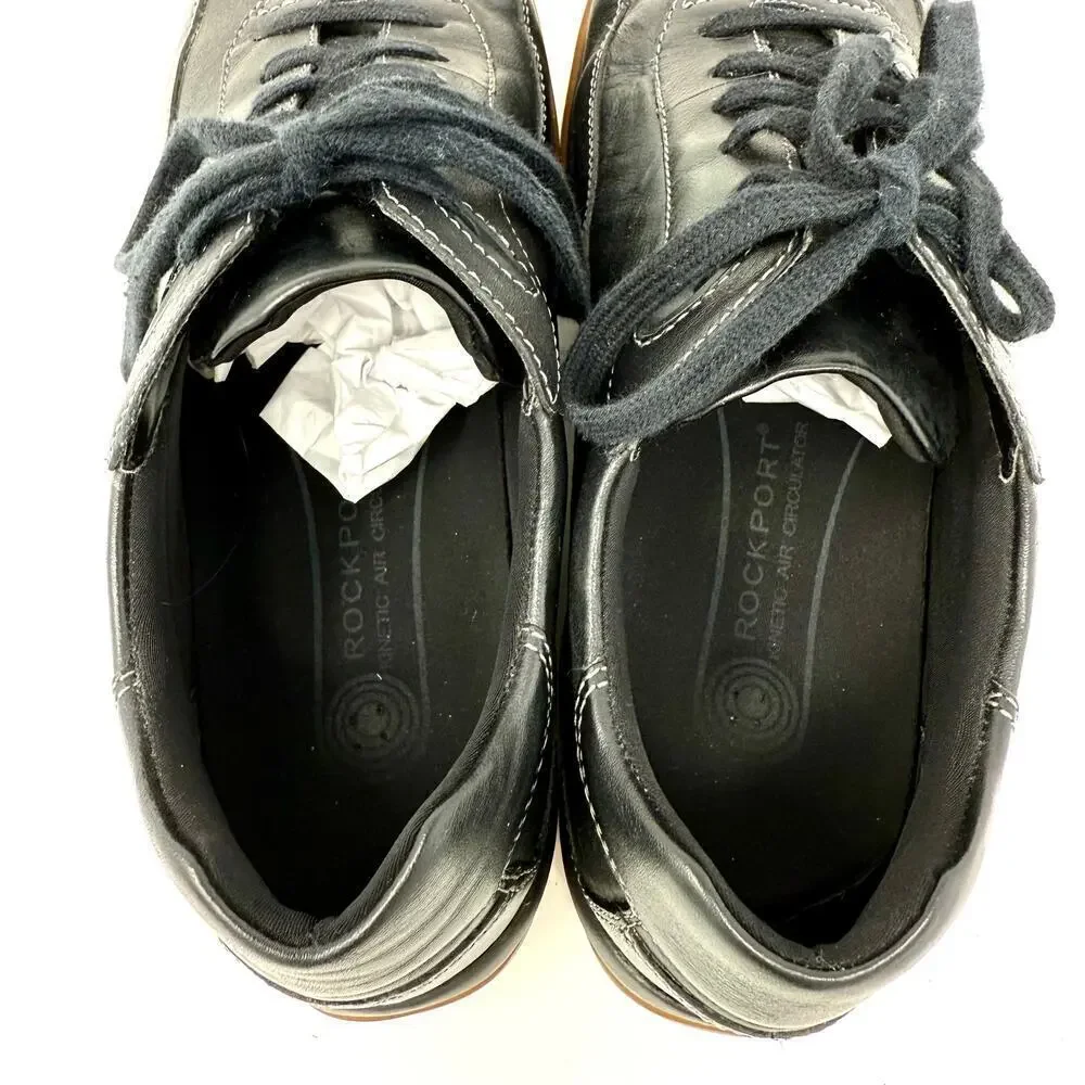 Rockport Beech Tree Walking Shoes Black Leather Size 8.5 EUC Comfort Travel